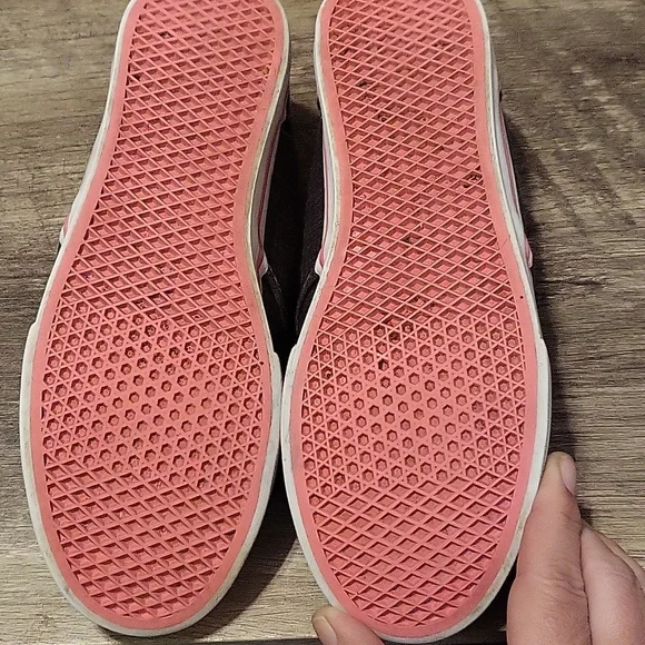 Vans Women's Gray Lace Ups with Pink Trim, Insole, and Sole Sz 6 - Picture 14 of 14
